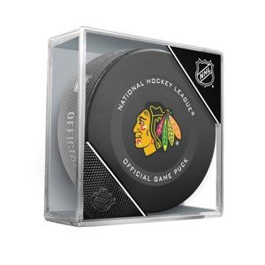 InGlasCo Fanúšikovský puk NHL Official Game Puck (1ks), Chicago Blackhawks