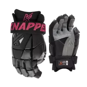 Knapper Dámske hokejbalové rukavice Knapper AK5 SR, Senior, čierna-ružová, 13"