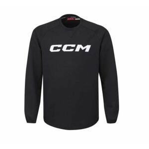 CCM Mikina CCM Locker Room Fleece Crew JR, Detská, M, čierna