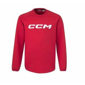 CCM Mikina CCM Locker Room Fleece Crew SR, Senior, XS, červená