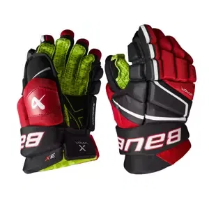 Bauer Rukavice Bauer Vapor 3X S22 JR, Junior, 10", čierna-červená