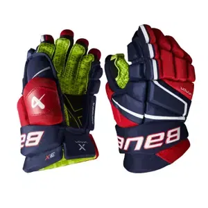 Bauer Rukavice Bauer Vapor 3X S22 JR, Junior, 11", tmavo modrá-červená-biela