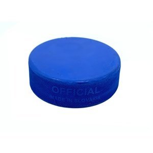 InGlasCo Hokejový puk modrý JR odľahčený tréningový, modrá