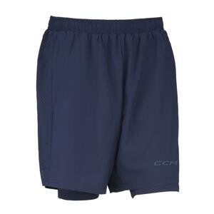 CCM Kraťasy CCM 2in1 Training Shorts SR, tmavo modrá, Senior, XL