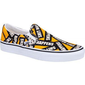 Vans UA CLASSIC SLIP ON (SHIT HAPPENS) Unisex slip-on obuv, oranžová, veľkosť 42