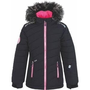 Loap FUKSIE Dievčenská lyžiarska bunda, čierna, veľkosť 112-116