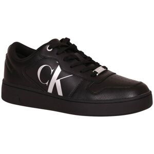 Calvin Klein BASKET CUPSOLE BOLD MONO LTH Dámske nízke tenisky, čierna, veľkosť