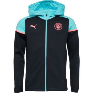 Puma MCFC CASUALS HOODED JACKET Pánska bunda, čierna, veľkosť M