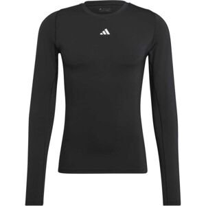 adidas TECHFIT LONG SLEEVE TEE Pánske tričko, čierna, veľkosť L