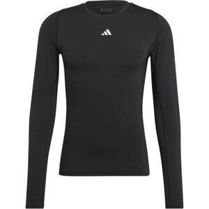 adidas TECHFIT LONG SLEEVE TEE Pánske tričko, čierna, veľkosť S