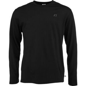 Russell Athletic LONG SLEEVE TEE SHIRT M Pánske tričko, čierna, veľkosť 3XL