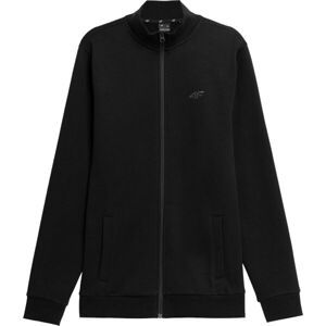 4F SWEATSHIRT-FULL ZIP Pánska mikina na zips, čierna, veľkosť XXL