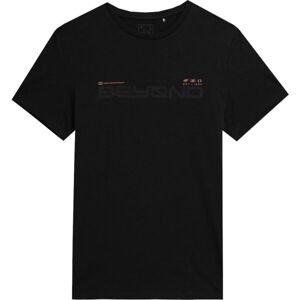 4F T-SHIRT PRINT Pánske tričko, čierna, veľkosť XXL
