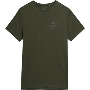 4F T-SHIRT Pánske tričko, khaki, veľkosť S