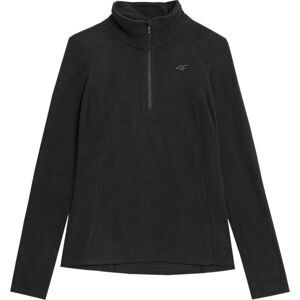 4F FLEECE 1/2 ZIP Dámska flísová mikina, čierna, veľkosť XL