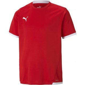 Puma TEAM LIGA JERSEY JR Juniosrské futbalové tričko, červená, veľkosť 176