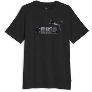 Puma ESS + CAMO GRAPHIC TEE Pánske tričko, čierna, veľkosť XXXL