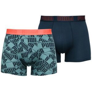 Puma PRINT BOXER 2P Pánske boxerky, modrá, veľkosť S