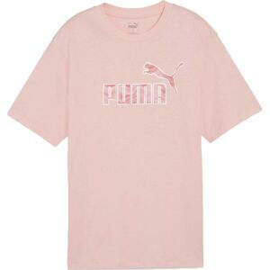 Puma ESSENTIALS + MARBELEIZED Dámske tričko, ružová, veľkosť XS