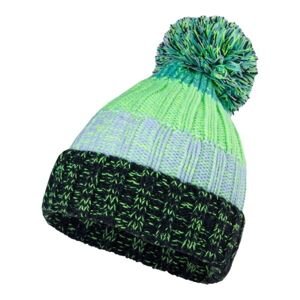 FLLÖS DUSTY Detská pletená čiapka, zelená, veľkosť UNI