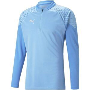 Puma TEAMCUP TRAINING 1/4 ZIP TOP Pánska športová mikina, svetlomodrá, veľkosť XXL