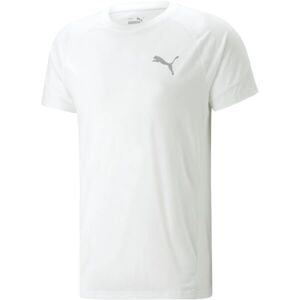 Puma EVOSTRIPE TEE Pánske športové tričko, biela, veľkosť S