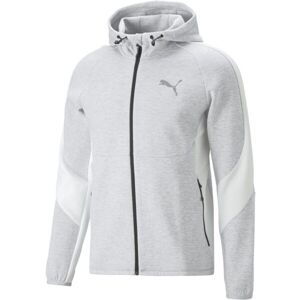 Puma EVOSTRIPE FULL-ZIP HOODIE DK Pánska športová mikina, sivá, veľkosť L