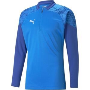 Puma TEAMCUP TRAINING 1/4 ZIP TOP Pánska športová mikina, modrá, veľkosť XL