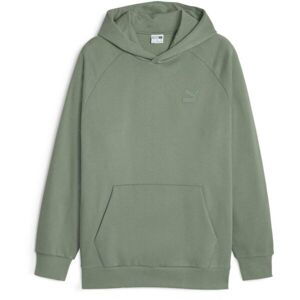 Puma ESS+2 COL SMALL LOGO HOODIE FL Pánska mikina, zelená, veľkosť L