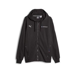 Puma BMW MOTORSPORT FULL-ZIP HOODIE Pánsky sveter, čierna, veľkosť XXL