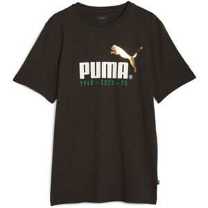 Puma LOGO CELEBRATION TEE Pánske tričko, čierna, veľkosť XXXL