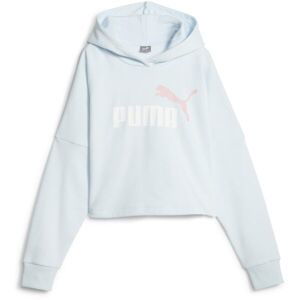 Puma ESSENTIALSENTIALS LOGO HOODIE Dievčenská mikina, svetlomodrá, veľkosť 128