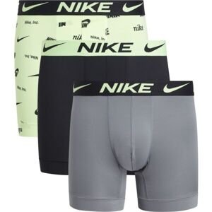 Nike DRI-FIT ESSENTIAL MICRO BOXER BRIEF 3PK Pánske boxerky, svetlo zelená, veľkosť L