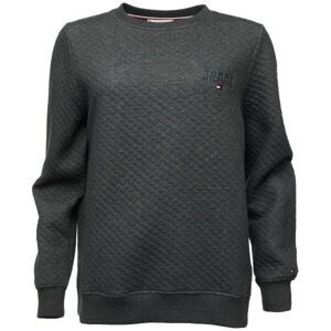 Tommy Hilfiger QUILTED TRACK TOP Dámska mikina, tmavo sivá, veľkosť L