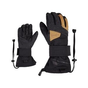 Ziener MAXIMUS AS® Pánske snowboardové rukavice, čierna, veľkosť 9.5
