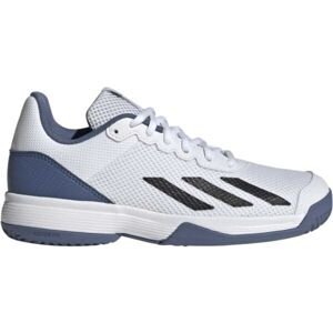 adidas COURTFLASH K Detská tenisová obuv, biela, veľkosť 3