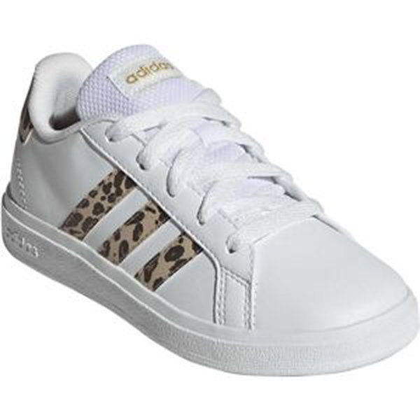 adidas GRAND COURT 2.0 K Dievčenská voľnočasová obuv, biela, veľkosť 38