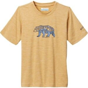 Columbia MOUNT ECHO™ SHORT SLEEVE GRAPHIC SHIRT Detské tričko, žltá, veľkosť S