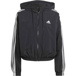 adidas ESSENTIALS 3-STRIPES WOVEN WINDBREAKER Dámska vetrovka, čierna, veľkosť M