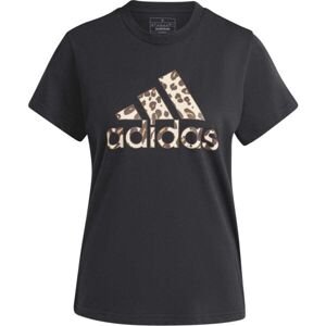 adidas ANIMAL PRINT GRAPHICH T-SHIRT Dámske tričko, čierna, veľkosť M