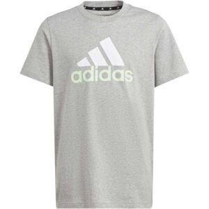 adidas BIG LOGO TEE Chlapčenské tričko, sivá, veľkosť 128