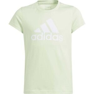 adidas BIG LOGO TEE Dievčenské tričko, svetlo zelená, veľkosť 128