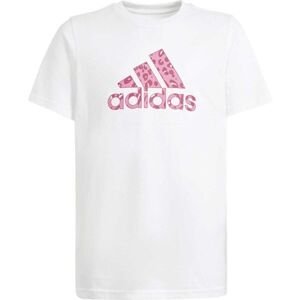 adidas ANIMAL TEE Dievčenské tričko, biela, veľkosť 164