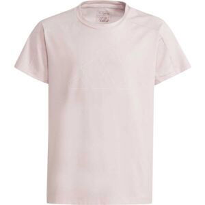 adidas ESSENTIALS LOGO TEE Dievčenské tréningové tričko, ružová, veľkosť 164