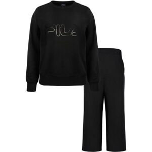 Fila IN COTTON BRUSHED FLEECE Dámske pyžamo, čierna, veľkosť M