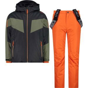 CMP KID SET JACKET AND PANT Chlapčenský lyžiarsky komplet, oranžová, veľkosť 128