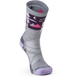 Smartwool HIKE FULL CUSHION ALPINE PERCH CREW Dámske outdoorové ponožky, sivá, veľkosť M