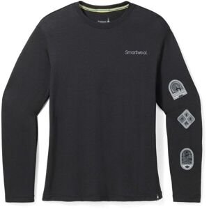 Smartwool OUTDOOR PATCH GRAPHIC Pánske tričko, čierna, veľkosť L