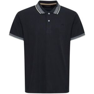 BLEND POLO REGULAR FIT Pánske tričko polo, čierna, veľkosť M