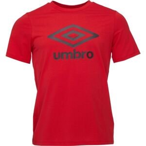 Umbro LARGE LOGO TEE ESSENTIALS Pánske tričko, červená, veľkosť XL